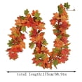 thumbnail image 3 of Hioyaky Fall Garlands, Thanksgiving Artificial Maple Leaf Rattan Stair Door Decoration Garden House Door And Window Wall Decoration For Home Front Door Fireplace Decor, 3 of 4