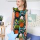 thumbnail image 4 of Balery Balls Camisón de princesa para niñas, pijama de algodón con mangas abullonadas, suave y bonito.-X-Large, 4 of 6
