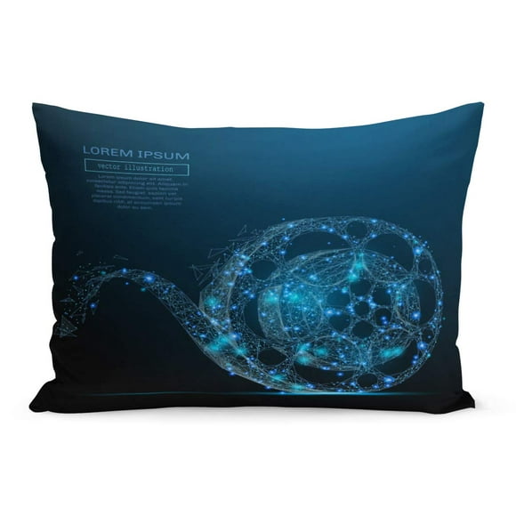 BOSDECO Polygonal Film Reel Cinema Mesh Spheres from Flying Debris Pillowcase Pillow Cover Cushion Case 20x30 inch