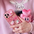 thumbnail image 1 of Kirbies de dibujos animados en 3D con espejo de tocador colgante, funda de teléfono para IPhone 14 13 12 11 Pro Max X XR XS MAX, funda trasera anticaída Fivean unisex, 1 of 2