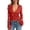 Red, variant on Women's Sheer Lace Deep V-Neck Top, Slim Fit Long Flare Sleeve Sexy Casual Summer Polyester Blouse for Party & Date Night Wear, 1PC, S-M-L