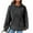 Dark Gray, variant on Hoodies for Women Waffle Knit Long Sleeve Tops s Half Zip Plain Hooded Sweatshirts with Pockets Comfortable Sweater Casual Pullover Coat Lightweight Outerwear Streetwear