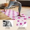 thumbnail image 4 of Pink Daisy Flower Polka Dots Pattern Hot Yoga Mat Towel Non Slip for Hot Yoga - Quick-Drying Yoga Mat Cover with 4 Corner Pockets with Travel Bag - Hot Yoga Towel Non Slip 74"x26", 4 of 6