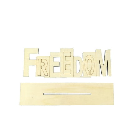

2 Sets DIY English Letters USA Solid Handicraft Ornaments Amazing Unique Theme Design July 4th Base and Card Inserting Pendant JM01450