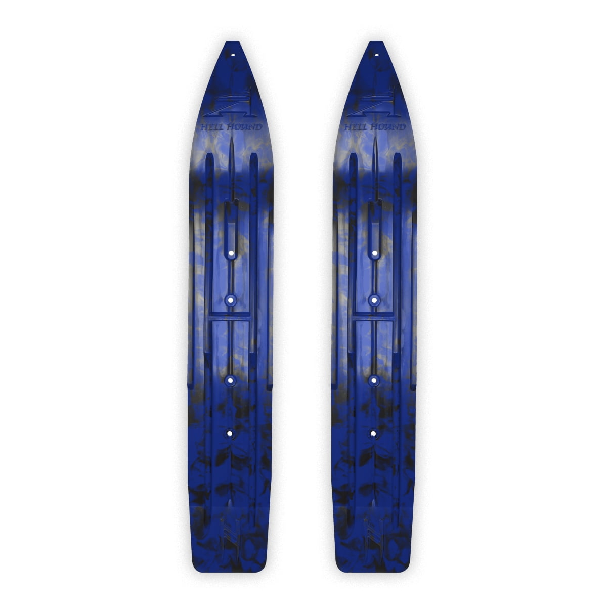 SLYDOG SKIS 7 1 4" Hell Hound Ski, Pair Black, Blue #310055 by SLYDOG SKIS