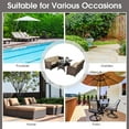 thumbnail image 4 of Costway 3PCS Rattan Dining Set Patio Furniture 6 Seats Sofa Cushioned, 4 of 10