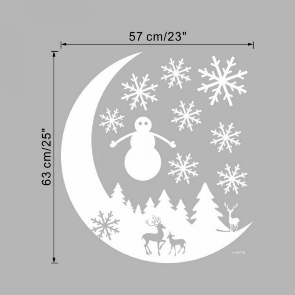 Details about   Snowflake Sticker Decoration Glass Window Room Christmas Wall Stickers Decals US