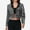 Black and Silver, variant on Women's Sequin Cropped Blazer Long Sleeve Sparkly Open Front Jacket - Small, Mixed