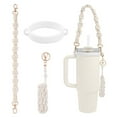 thumbnail image 5 of BLEEUS Water Bottle Handle Strap for Cup 16-40 Oz with Lipstick Holder Sports Water Bottle Supplies (White), 5 of 10