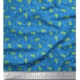 thumbnail image 1 of Soimoi Blue Cotton Voile Fabric Geometric & Cactus Tree Fabric Prints By Yard 42 Inch Wide, 1 of 3