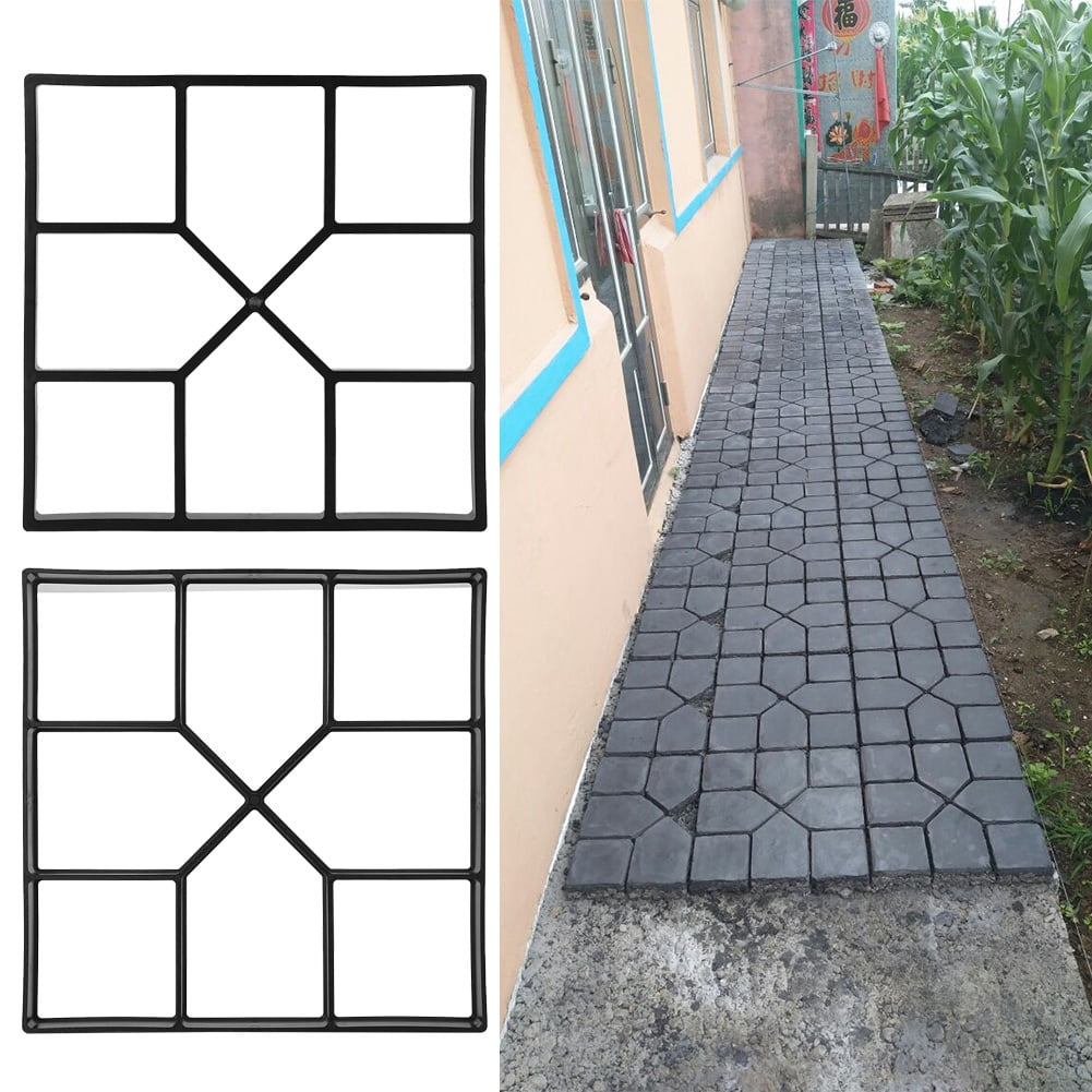 Garden Paving Pavement Mold Patio Concrete Stone Path Walk Maker Reusable Mould. 
