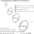 thumbnail image 6 of 316L Surgical Stainless Steel Huggie Hoop Earrings 6mm 8mm 10mm 11mm 12mm 14mm Hypoallergenic Earrings Hoop Cartilage Helix Lobes Hinged Sleeper Earrings For Men Women, 6 of 10