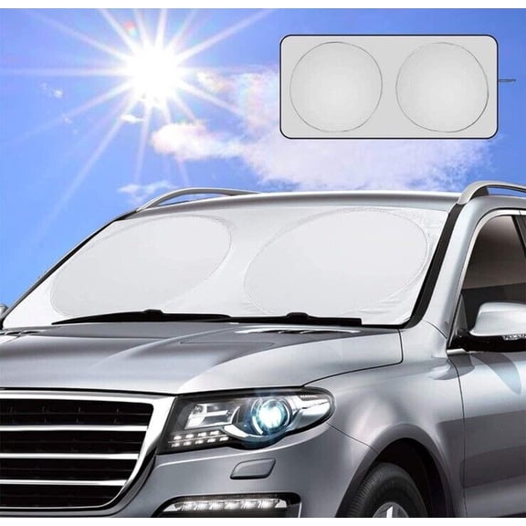LILIANG Sun Shade for Car Windshield Foldable Front Window Sun Visor Reflective Fabric Blocks UV Rays and Sun, Automotive Interior Protection for Cars,Trucks, SUVs