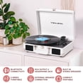 thumbnail image 3 of Tocadiscos TANLANIN Vintage Suitcase, reproductor Bluetooth de 3 velocidades, 3 of 9