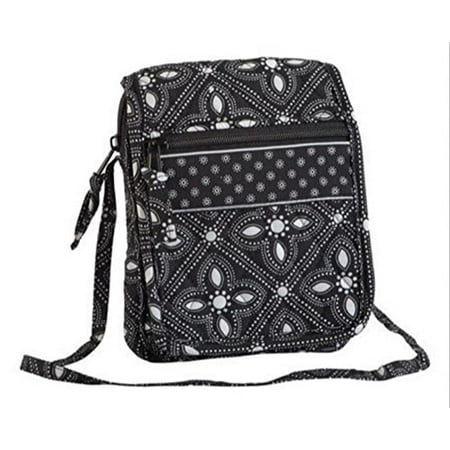 Nantucket Home - Nantucket Home Quilted Crossbody Bag with Pattern (Black/White Medallion ...