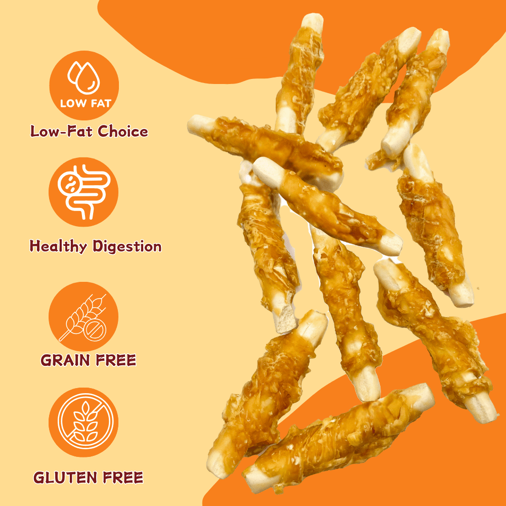 ComfyCradle Chicken & Calcium Milk Sticks Dog Treats, Dental Chews for Strong Bones, High-Protein Chews, 2.65 Pound