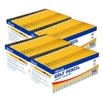 BAZIC Golf Pencil Yellow Pre-Sharpened Pencils #2 HB Mini Pencils (144/Pack), 4-Packs