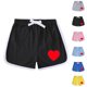 thumbnail image 3 of Odeerbi 1-8 Años Niños Niñas Pantalones Cortos de Algodón de Verano Love Print Workout Pantalones Cortos Deportivos Casual Sueltos Pantalones Cortos Cómodos, 3 of 3