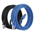 thumbnail image 1 of Cable Ethernet GEARit Cat 6 CCA de 3 m, paquete de 2, negro y azul, 1 of 7