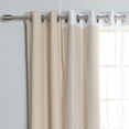 thumbnail image 3 of Aurora Home  Mix and Match Trellis Cut Out Curtains Beige 96 96 Inches, 3 of 5