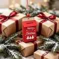 thumbnail image 5 of Wooden Mailbox Christmas Ornament, Red Holiday Tree Hanging Decor with Merry Christmas Text, Rustic Farmhouse Xmas Party Decoration Gift for Home, 3.62 Inch, 5 of 7