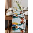 thumbnail image 2 of Colorful Cow Burlap Cotton Table Runner 13x90 Inches Long, Rustic Vintage Abstract Oil Painting Art Farmhouse Table Runners, Outdoor Dining Tablecloths Decor for Baby Shower/Party/Wedding, 2 of 6