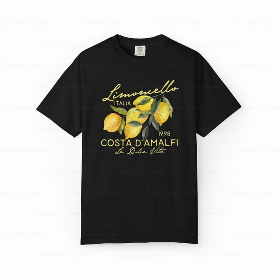 Retro Limoncello La Dolce Vita Tee Lemon Shirt Italy T-shirt Coastal Granddaughter Aesthetic Amalfi Coast Print Comfort Colors Plus Sizing