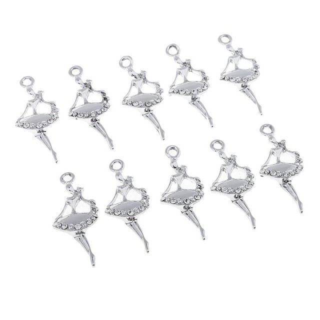10 Pcs Pendientes Colgante Color Plata Alecíon para Bricolaje DIY Decor de Arbol de Navidad