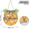thumbnail image 3 of Vintage Flower Floral Leaves Yeallow Welcome Sign for Front Door, Round Sign Hanging Welcome Sign Welcome Wreath for Farmhouse Porch Door Home Decor, 3 of 7