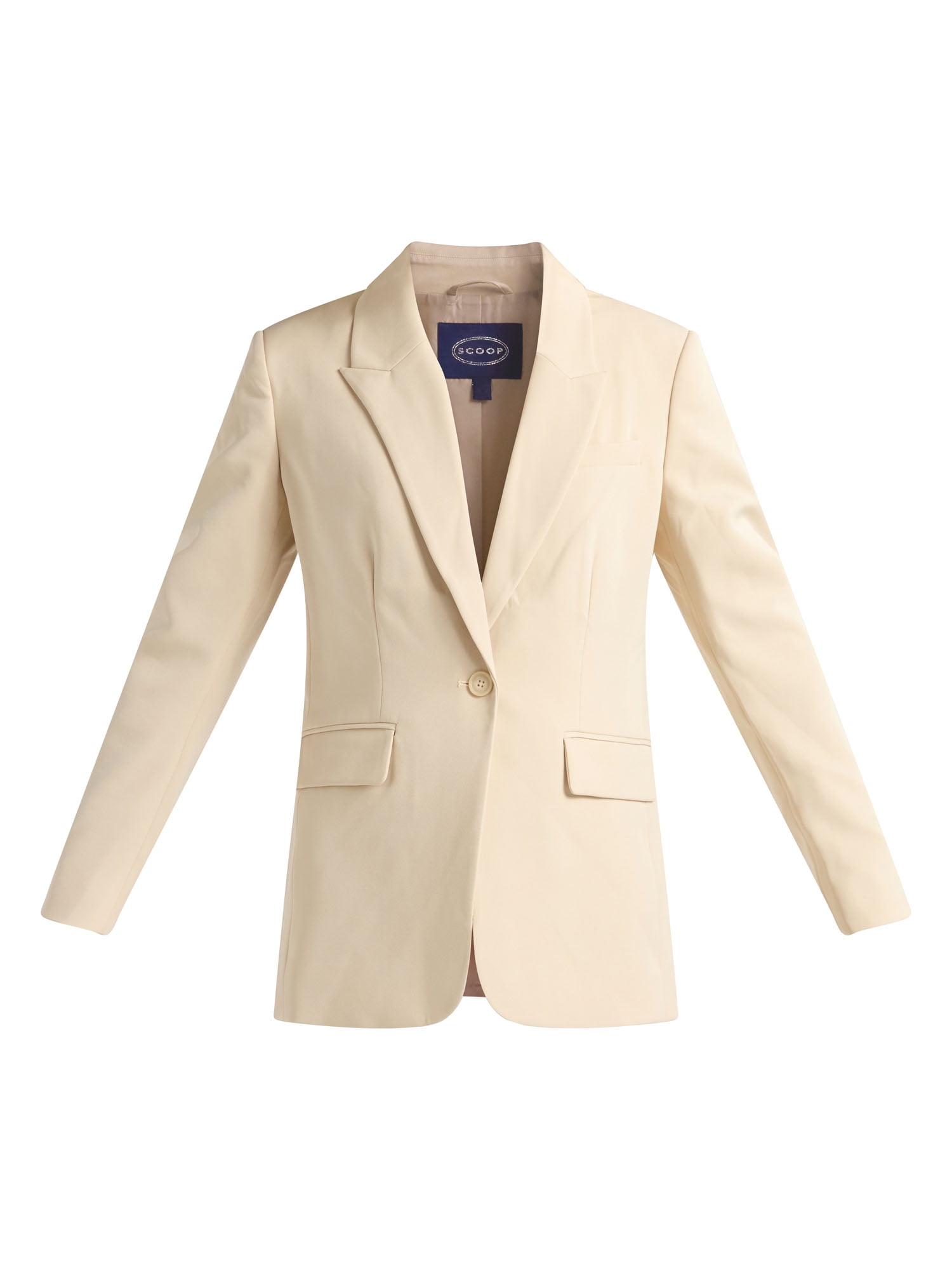 Scoop Women's & Women's Plus Crepe One Button Suit Blazer, Sizes XS-4X
