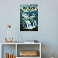 thumbnail image 4 of Vintage Iguazu Falls Retro South American Tourism with Nature's Power Canvas Poster, 4 of 8