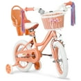thumbnail image 6 of GLAF 14 in Kids Bicycle, Girls' Bike with Training Wheels, Streamers & Basket - Perfect for Ages 2-9, Orange, 6 of 16
