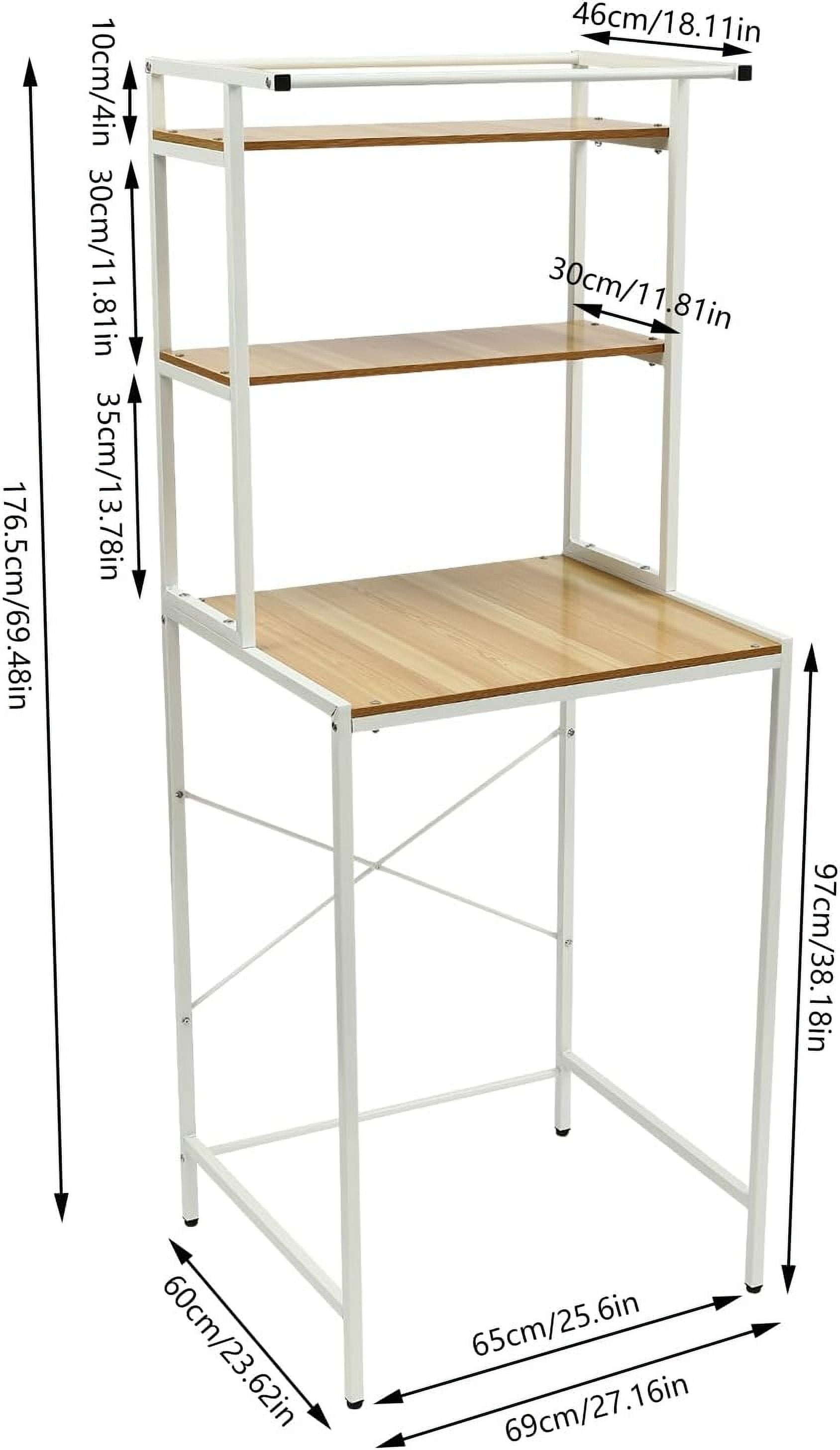 3-Tier Over Washer Dryer Storage Rack, Bathroom Laundry Shelf,Space Saving Organizer Rack for Laundry Room Bathroom Organization