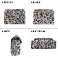 thumbnail image 2 of SCRAWLGOD Leopard Print Gray Black Crossbody Purse for Women Leather Daily Small Purses Minimalist Women's Crossbody Handbags Metal Buckle Shoulder Bags with Chain Strap, 2 of 7