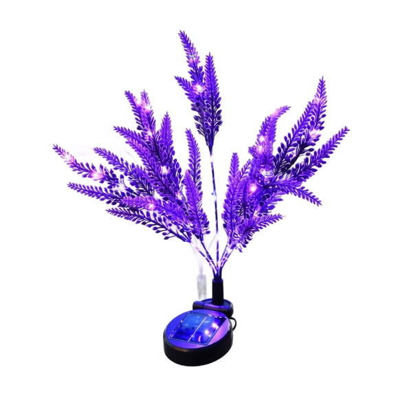 Solar Garden Stake Light Outdoor LED Flower Lamp with Lavender Design / Auto On Off / IP54 Waterproof Pathway Yard Patio Decor