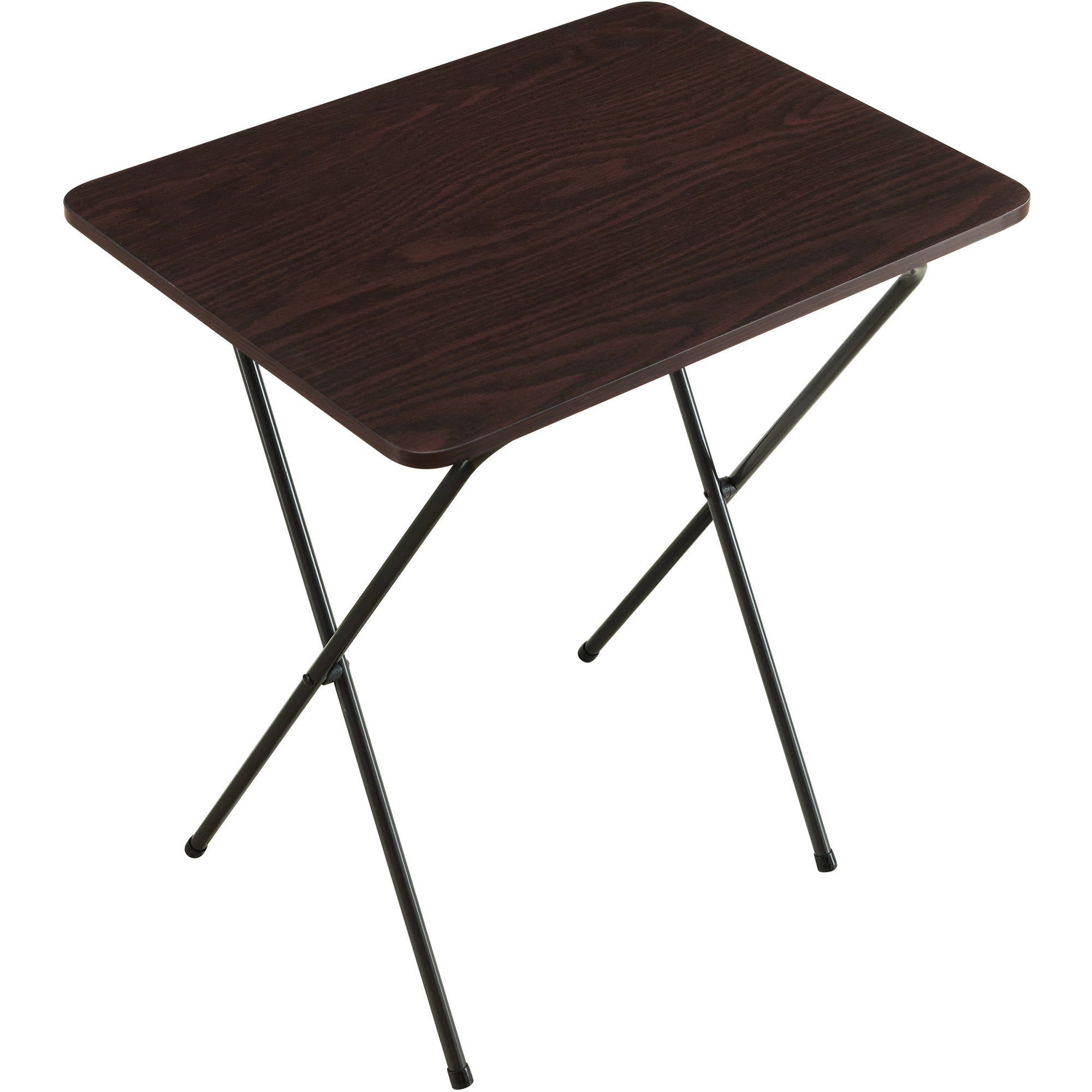 Folding Tray Table Espresso Walmart Com Walmart Com