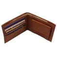 thumbnail image 4 of Marshal Soft Leather Kids Slim Thin Coin Pouch Bifold Wallet Tan, 4 of 7