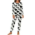 thumbnail image 3 of Meichang Matching Valentine's Day Sleep Set Couples Long Sleeve Heart Print PJ Top with Long Pants 2 Piece Pajama Set, 3 of 9
