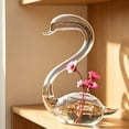 thumbnail image 5 of Graceful Swan Vase, Unique Goose Shaped Glass, Elegant Wedding Centerpiece for Table Floral Decor, Crystal Clear Flower Holder, Romantic Home Accent​, A, 5 of 5