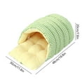 thumbnail image 3 of Hvmvliv Cats Sleeping House Cute Removable Warm Soft Small Cat Bed Washable Pet Beds for Small Medium Size Pet Green, 18.8x11.8 in, 3 of 6