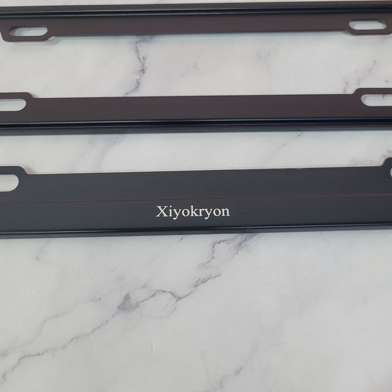 Xiyokryon License plate frames  Matte Finish, Rust-Resistant & Scratch-Resistant, Easy Install with Pre-Drilled Holes, 2 Pack
