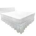 thumbnail image 1 of 100% Egyptian Cotton 1 PCs Wrap Around Bed Skirt 21 inches (White,Twin), 1 of 5