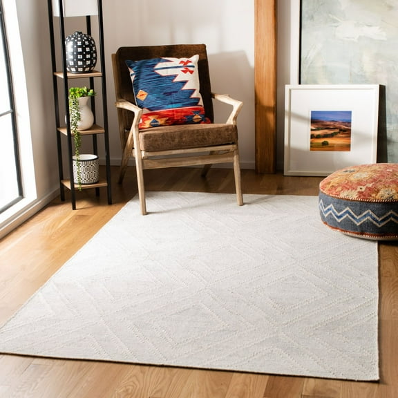 SAFAVIEH Kilim Lorcan Geometric Diamonds Area Rug, Ivory, 4' x 6'