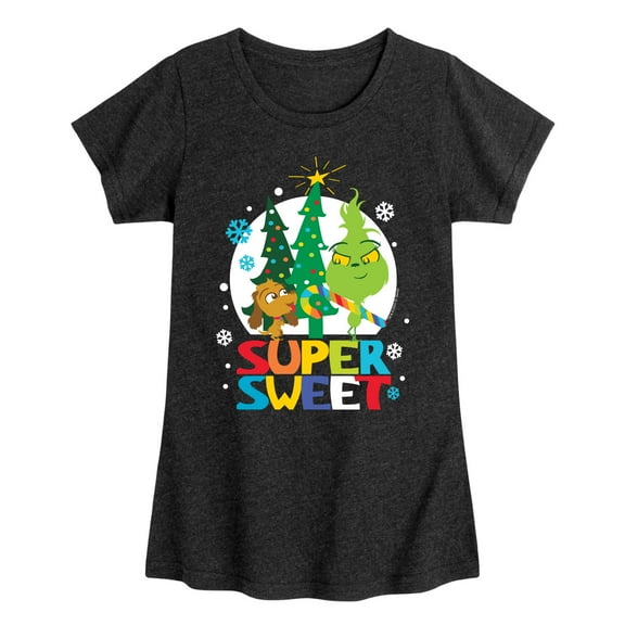 Dr. Seuss The Grinch - Little Grinch - Super Sweet - Toddler & Youth Girls Short Sleeve Graphic T-Shirt