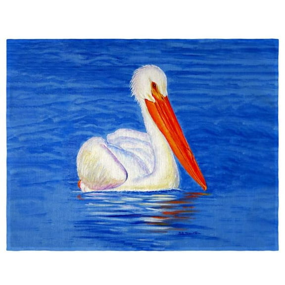 Betsy Drake PM1131 White Pelican Portrait Place Mat - Set of 4