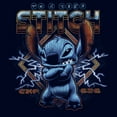 thumbnail image 2 of Junior's Lilo & Stitch 80s Rocker Stitch Graphic Tee Navy Blue 2X Large, 2 of 3