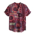 thumbnail image 1 of Birdeem Chemises pour Hommes Chemise Décontractée à Manches Courtes Imprimée Col Rabattu, 1 of 12