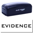 thumbnail image 1 of Large Pre-Inked Evidence Stamp, Slim 1854, Ultra Slim Design, Impression Size 1-13/16" by 2-1/2", Up to 25,000 Impressions - Black Ink, 1 of 10