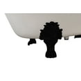 thumbnail image 5 of 65" Cast Iron R5442BL-GLD Soaking Clawfoot Tub and Tray with External Drain in Polished Gold and Matte Black Clawfeet, 5 of 10