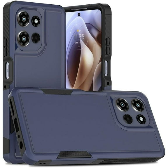 Military Grade TUFF Hybrid Armor Case for Motorola Moto G 2025 - Blue